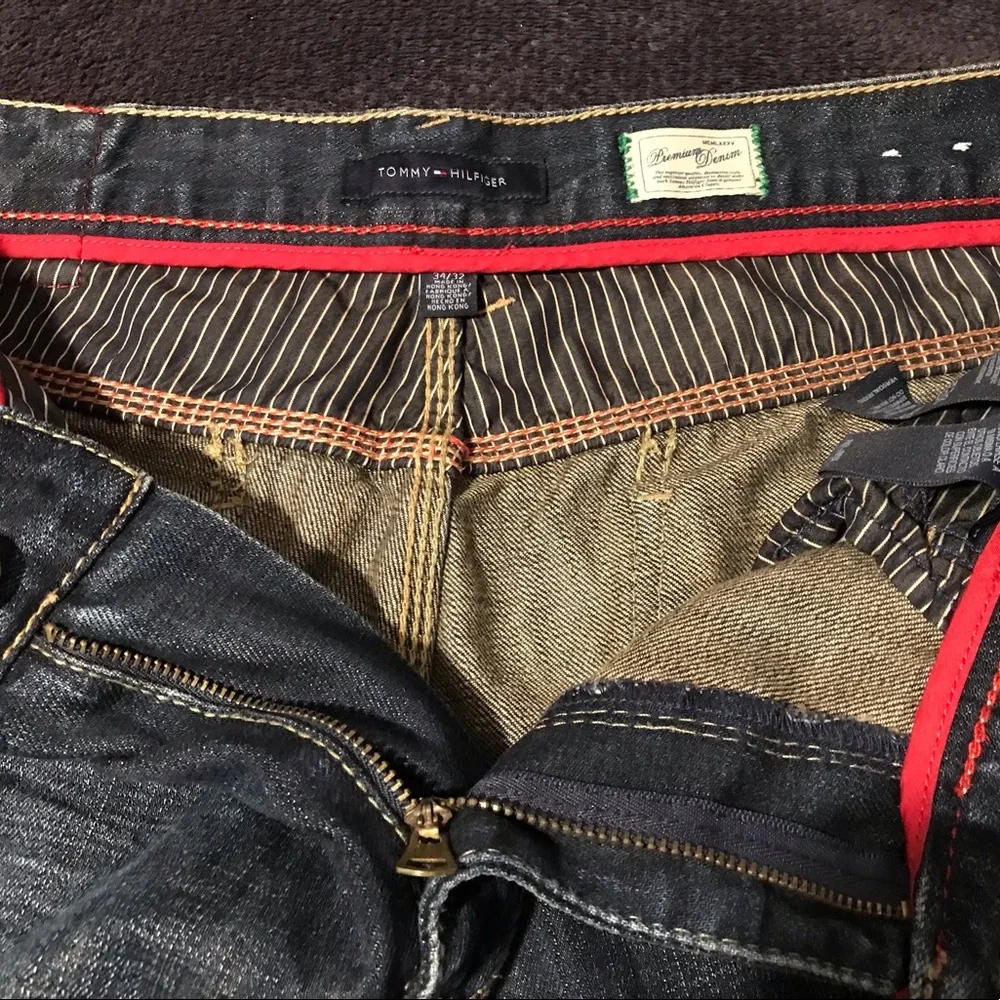 Vintage Tommy Hilfiger Premium Denim Jeans Pants 34x32 Gym P Wing Bear Rlx Thj 1